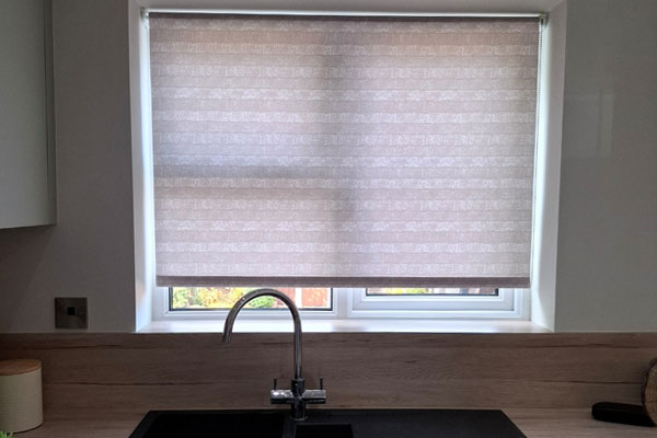 Roller blind in kitchen