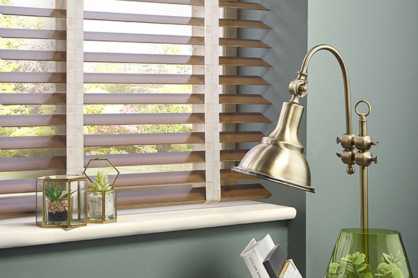 Wood Venetian Blinds in Wrexham home